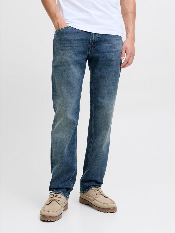 Jack & Jones Regular-fit-Jeans JJICLARK mit Used-Look und Stretch für den Alltag mit Abriebeffekten von Jack & Jones