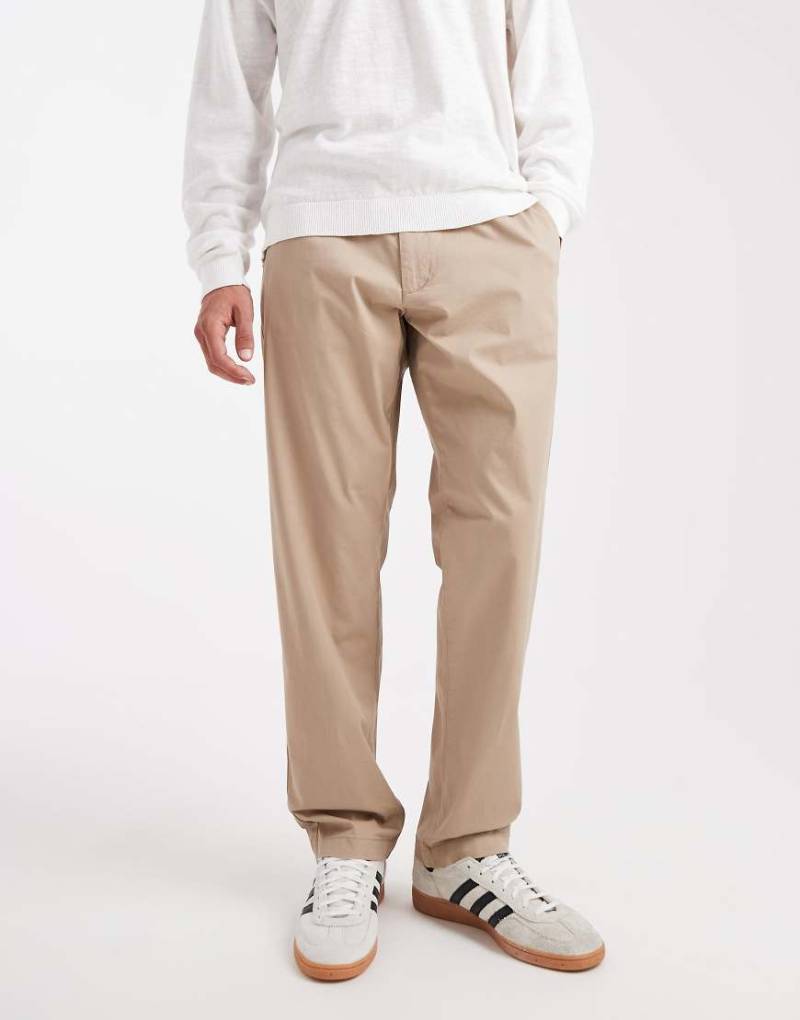 Jack & Jones - Relaxed Fit Chinohose mit Kordelzug in der Taille in Beige-Neutral von Jack & Jones