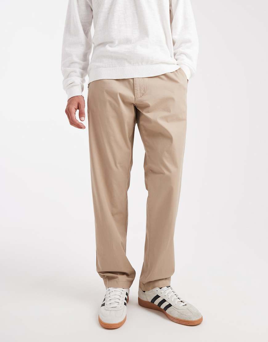 Jack & Jones - Relaxed Fit Chinohose mit Kordelzug in der Taille in Beige-Neutral von Jack & Jones