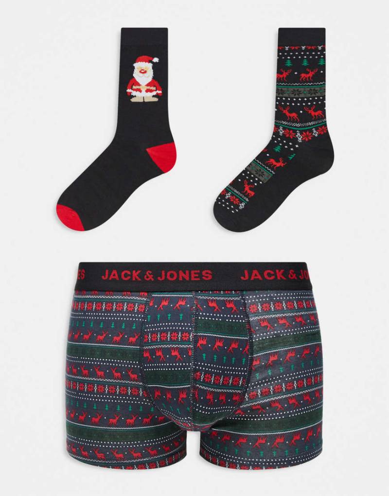 Jack & Jones - Rentier-Geschenkbox mit Unterhose und Socken-Schwarz von Jack & Jones