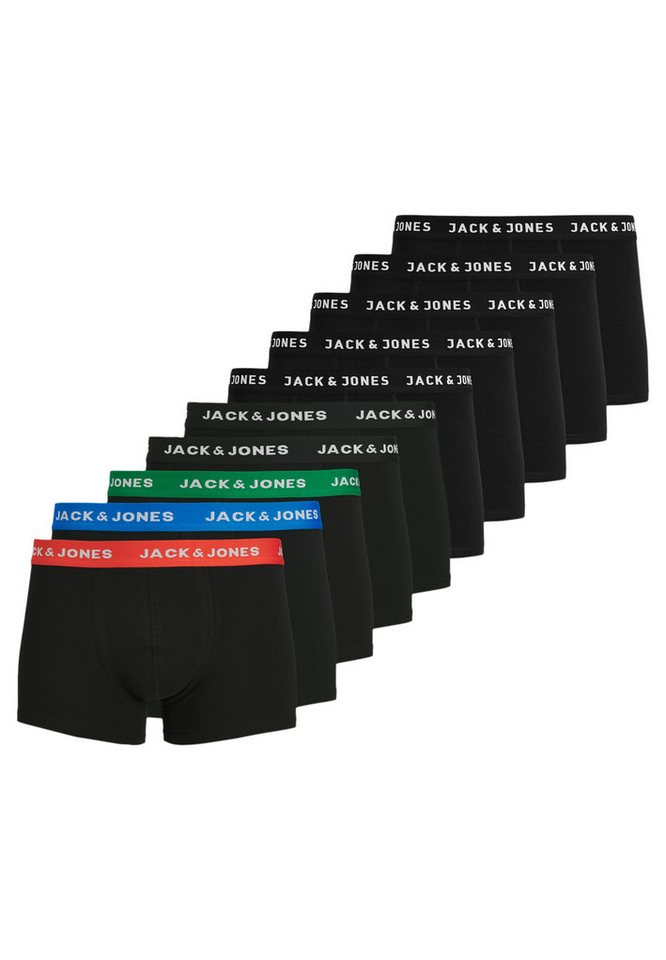 Jack & Jones Retro Boxer 10er Pack Huey (Spar-Set, 10-St) Retro Short / Pant - Baumwolle - ohne Eingriff - Atmungsaktiv von Jack & Jones