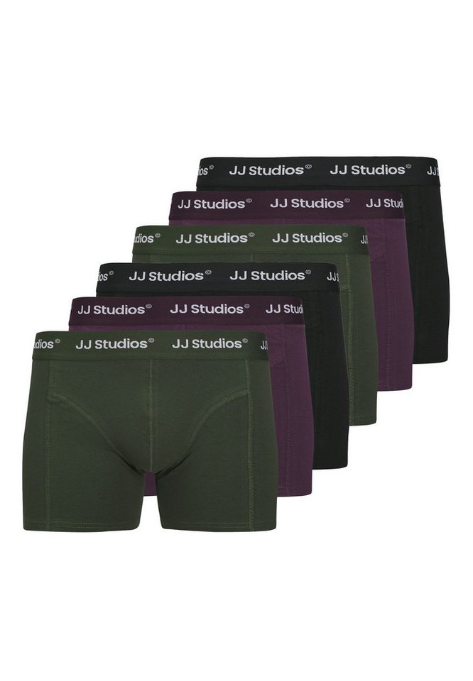Jack & Jones Retro Boxer 6er Pack Soho (Spar-Set, 6-St) Retro Short / Pant - Baumwolle - ohne Eingriff - Atmungsaktiv von Jack & Jones