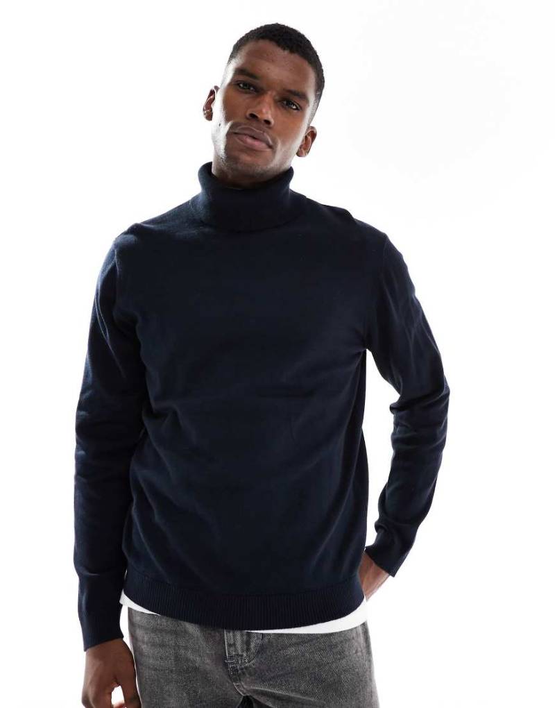 Jack & Jones - Rollkragenpullover in Marineblau von Jack & Jones