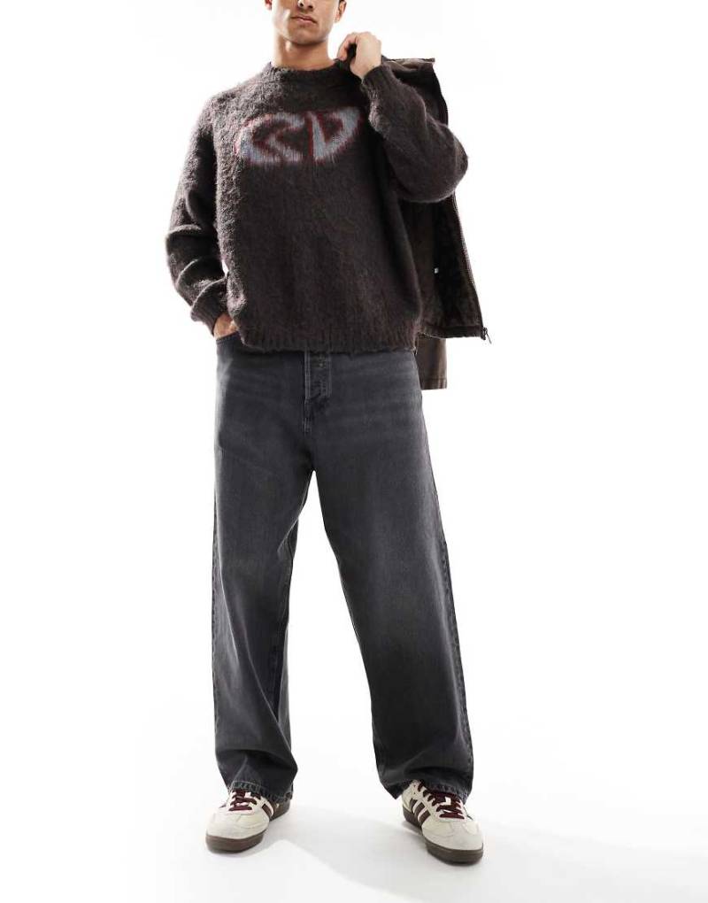 Jack & Jones - Ron - Jeans in schwarzer Waschung mit Skater-Schnitt von Jack & Jones