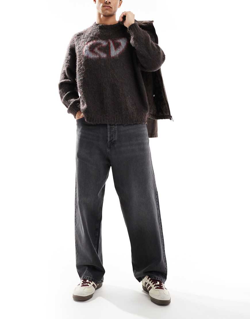 Jack & Jones - Ron - Jeans in schwarzer Waschung mit Skater-Schnitt von Jack & Jones