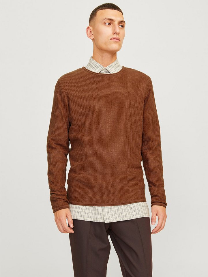 Jack & Jones Rundhalspullover JJECOOPER KNIT CREW NECK NOOS in Strick Optik von Jack & Jones