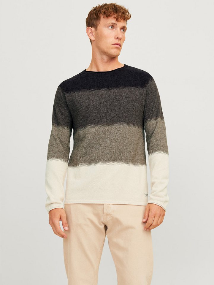 Jack & Jones Rundhalspullover JJEHILL KNIT CREW NECK NOOS mit Strukturstrick von Jack & Jones