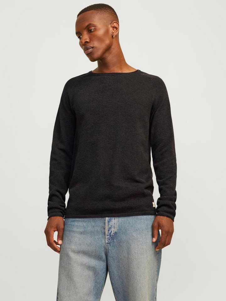 Jack & Jones Rundhalspullover JJEHILL KNIT CREW NECK NOOS mit Strukturstrick von Jack & Jones