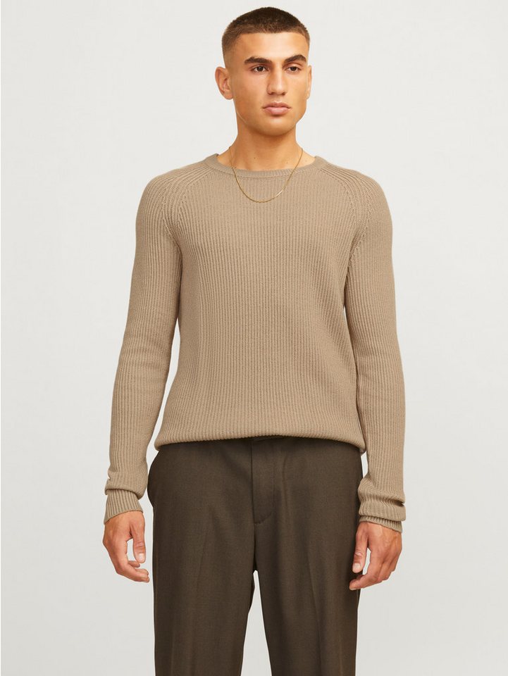 Jack & Jones Rundhalspullover JJPANNEL KNIT CREW NECK AW24 von Jack & Jones