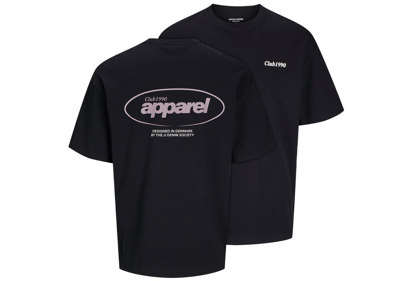 Jack & Jones Rundhalsshirt Jack&Jones T-Shirt XXL Rückenprint JJEBRADLEY schwarz von Jack & Jones