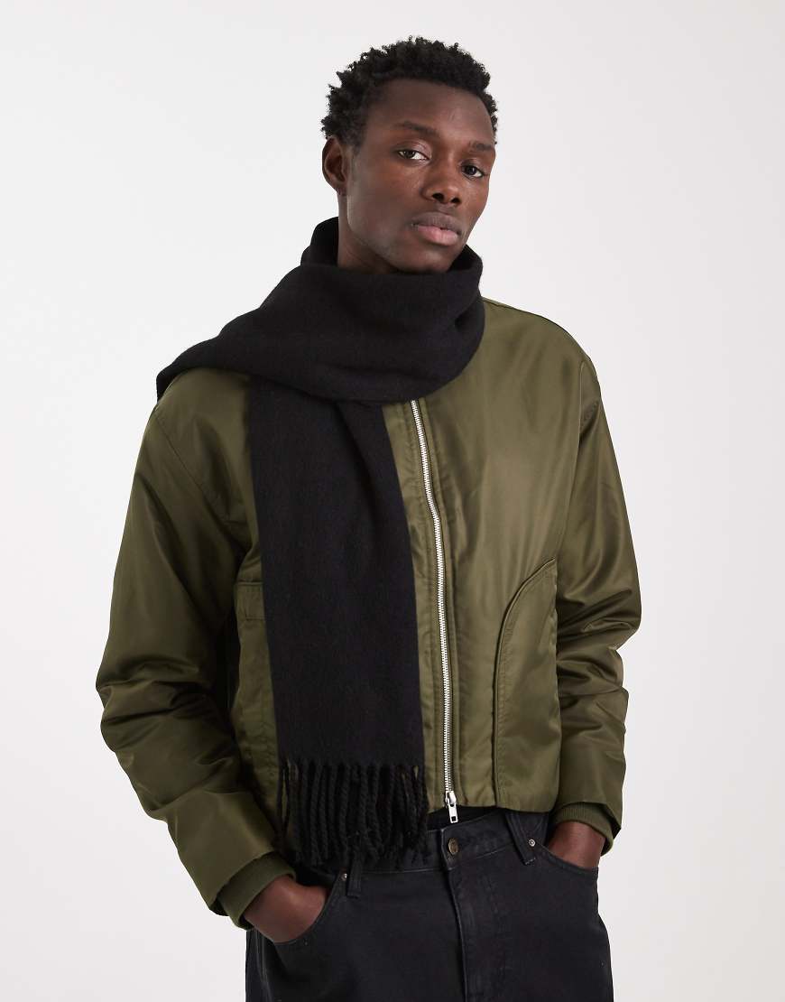 Jack & Jones - Schal in Schwarz mit Quasten von Jack & Jones