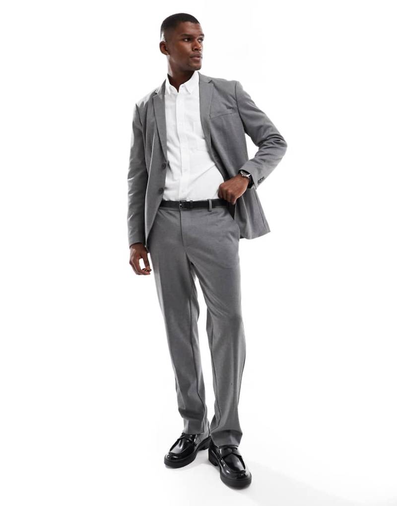 Jack & Jones - Schmal geschnittene Anzughose aus Jersey in Grau von Jack & Jones