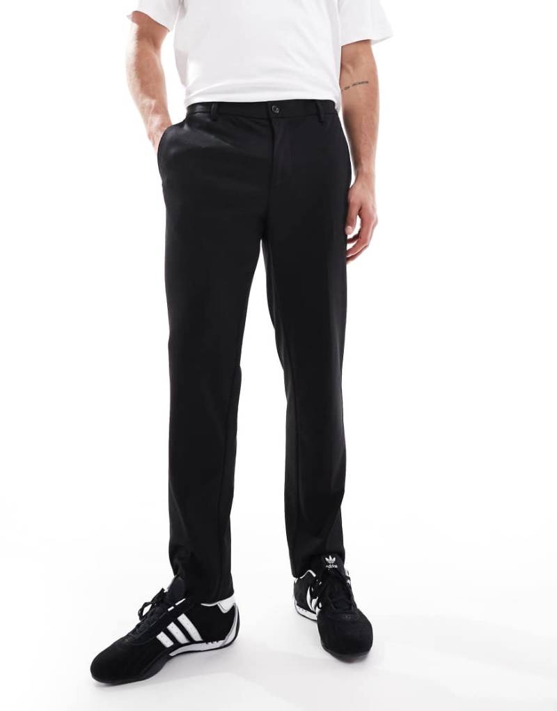 Jack & Jones - Schmal geschnittene Jersey-Anzughose in Schwarz von Jack & Jones