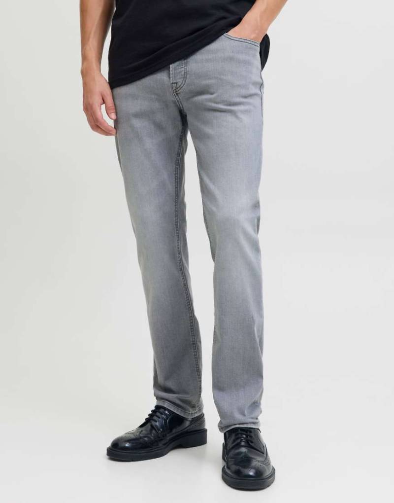 Jack & Jones - Schmal und gerade geschnittene Jeans aus grauem Denim von Jack & Jones