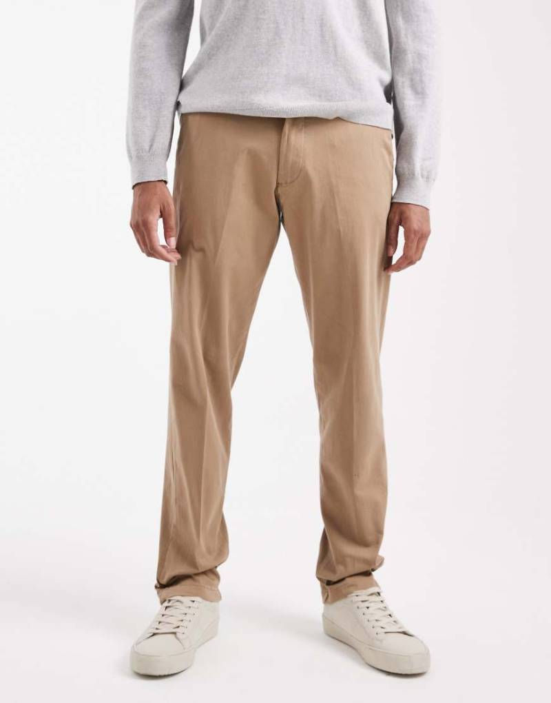 Jack & Jones - Schmal zulaufende Chinohose in Beige mit weitem Schnitt und Bundfalten-Neutral von Jack & Jones