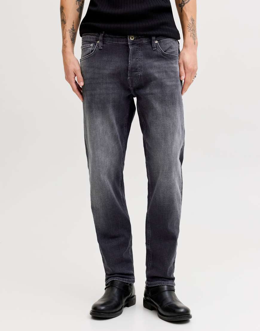 Jack & Jones - Schmal zulaufende Denim-Jeans in Schwarz von Jack & Jones