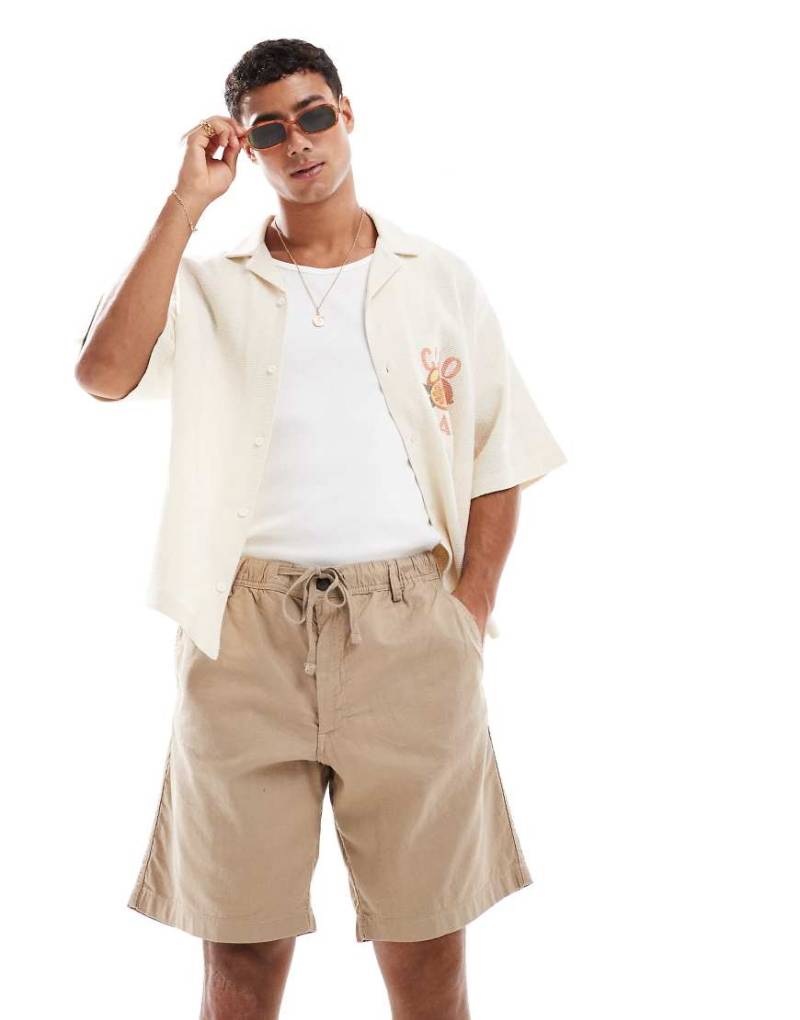 Jack & Jones - Shorts aus Leinenmix in Beige-Neutral von Jack & Jones