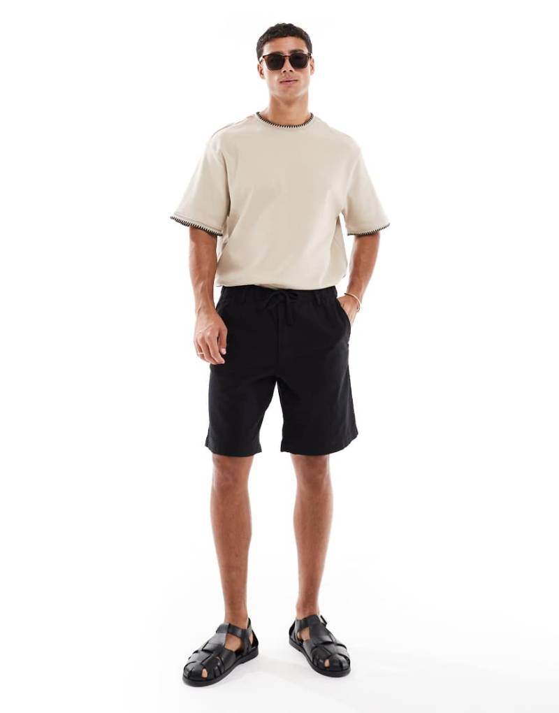 Jack & Jones - Shorts aus Leinenmix in Schwarz von Jack & Jones