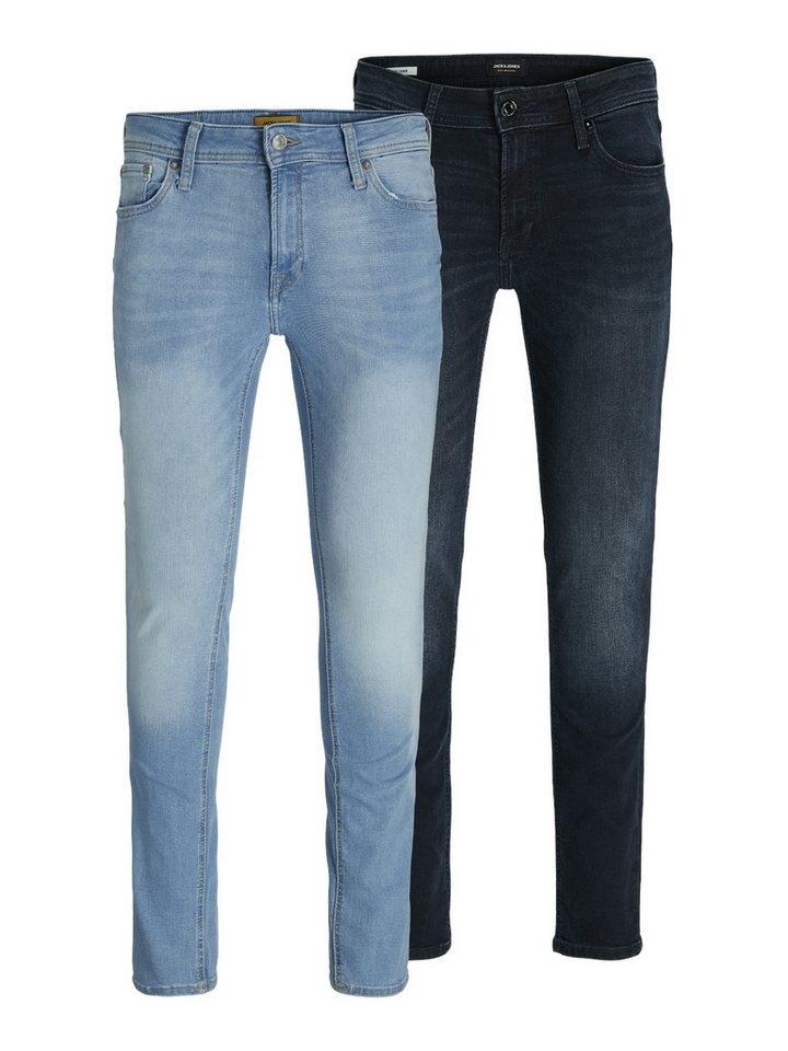 Jack & Jones Skinny-fit-Jeans 2er Pack Herren Jeans Hose JJILIAM JJORIGINAL AGI 002/004 2PK von Jack & Jones