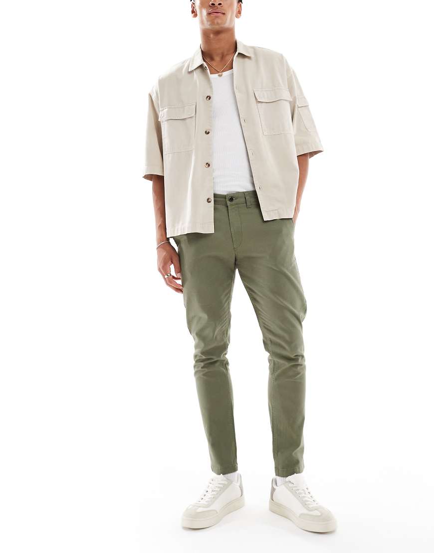 Jack & Jones - Slim Fit Chinohose in Khaki-Grün von Jack & Jones