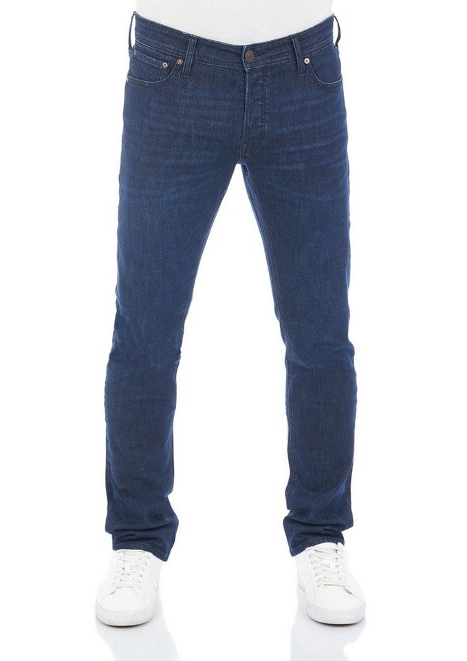 Jack & Jones Slim-fit-Jeans Herren Jeanshose JJIGLENN Slim Fit Denim Hose mit Stretch von Jack & Jones