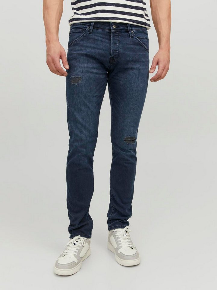 Jack & Jones Slim-fit-Jeans JJIGLENN – Slim-Fit-Jeans mit niedriger Leibhöhe Used, modisch, slim fit, Denim/Jeans von Jack & Jones
