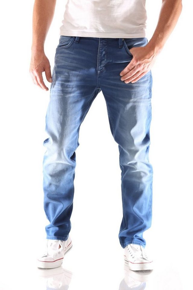 Jack & Jones Slim-fit-Jeans Jack & Jones Tim Leon GE929 Indigo Slim Straight Herren Jeans von Jack & Jones