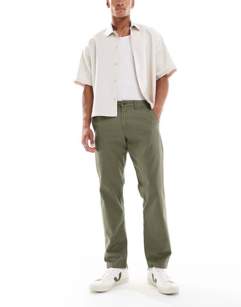 Jack & Jones - Straight Fit Chinohose in Khaki-Grün von Jack & Jones