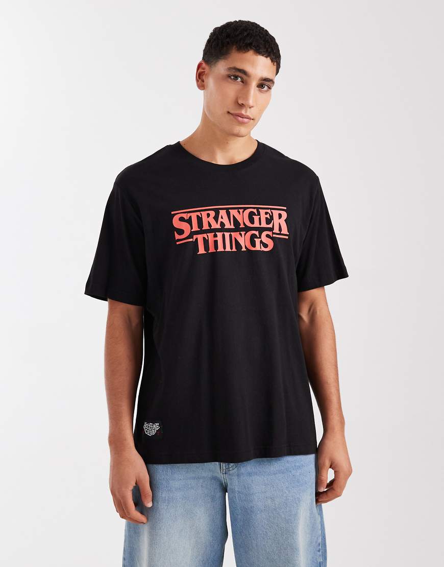 Jack & Jones - Stranger Things - Oversize-T-Shirt in Schwarz von Jack & Jones