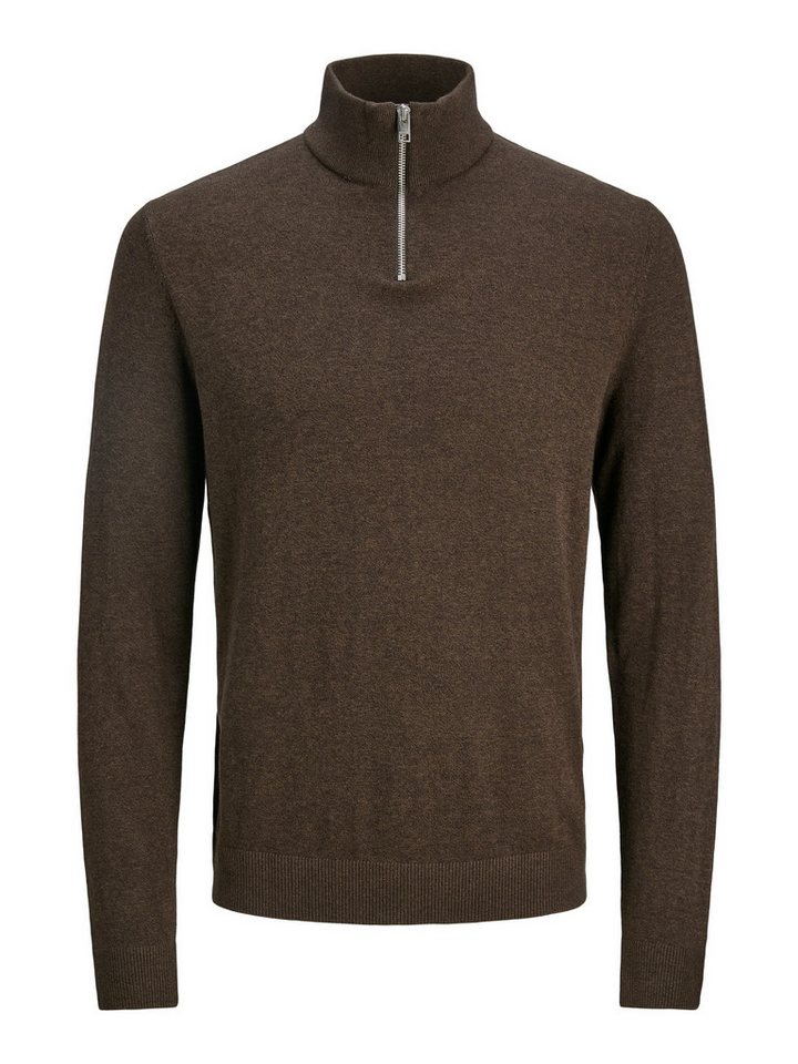 Jack & Jones Strickpullover Dünner Strickpullover Half Zip Stehkragen JJEEMIL JJEEMIL KNIT HALF ZIP NOOS von Jack & Jones