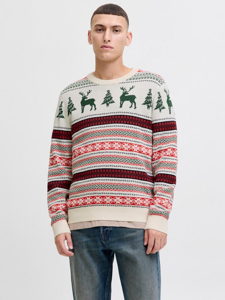Jack & Jones Strickpullover JJXMAS NOEL KNIT CREW NECK von Jack & Jones