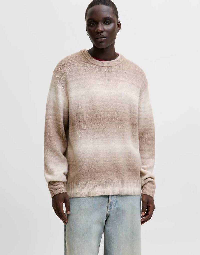 Jack & Jones - Strickpullover in Mocha Meringue-Grün von Jack & Jones
