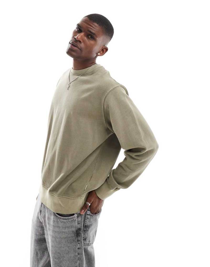 Jack & Jones - Super-Oversize-Sweatshirt in verwaschenem Khaki-Grün von Jack & Jones
