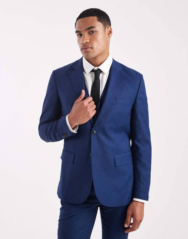 Jack & Jones - Super-Slim-Fit-Anzugjacke in Blau von Jack & Jones