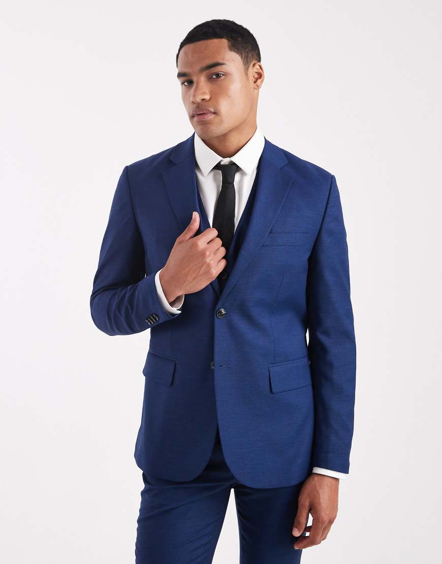 Jack & Jones - Super-Slim-Fit-Anzugjacke in Blau von Jack & Jones