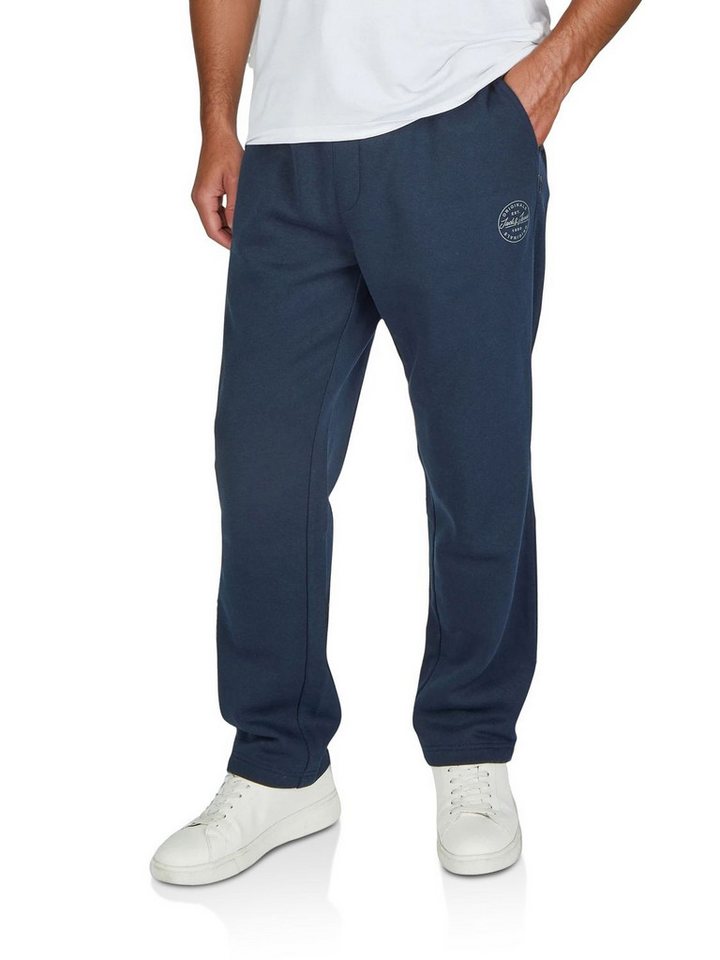 Jack & Jones Sweathose Herren Jogginghose JPSTKANE LANDON UNCUFFED SWT PANTS Relaxed Fit Jogginghose aus pflegeleichter Baumwollmischung von Jack & Jones