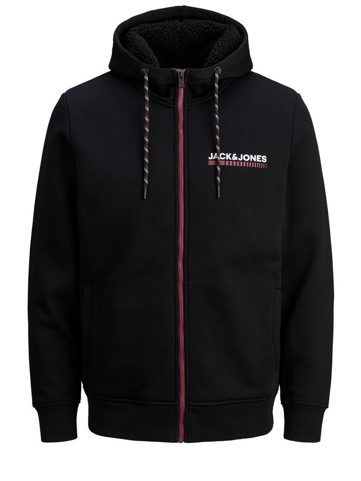 Jack & Jones Sweatjacke Herren Hoodie Pullover JCOLIZ SWEAT ZIP HOODBLACK von Jack & Jones