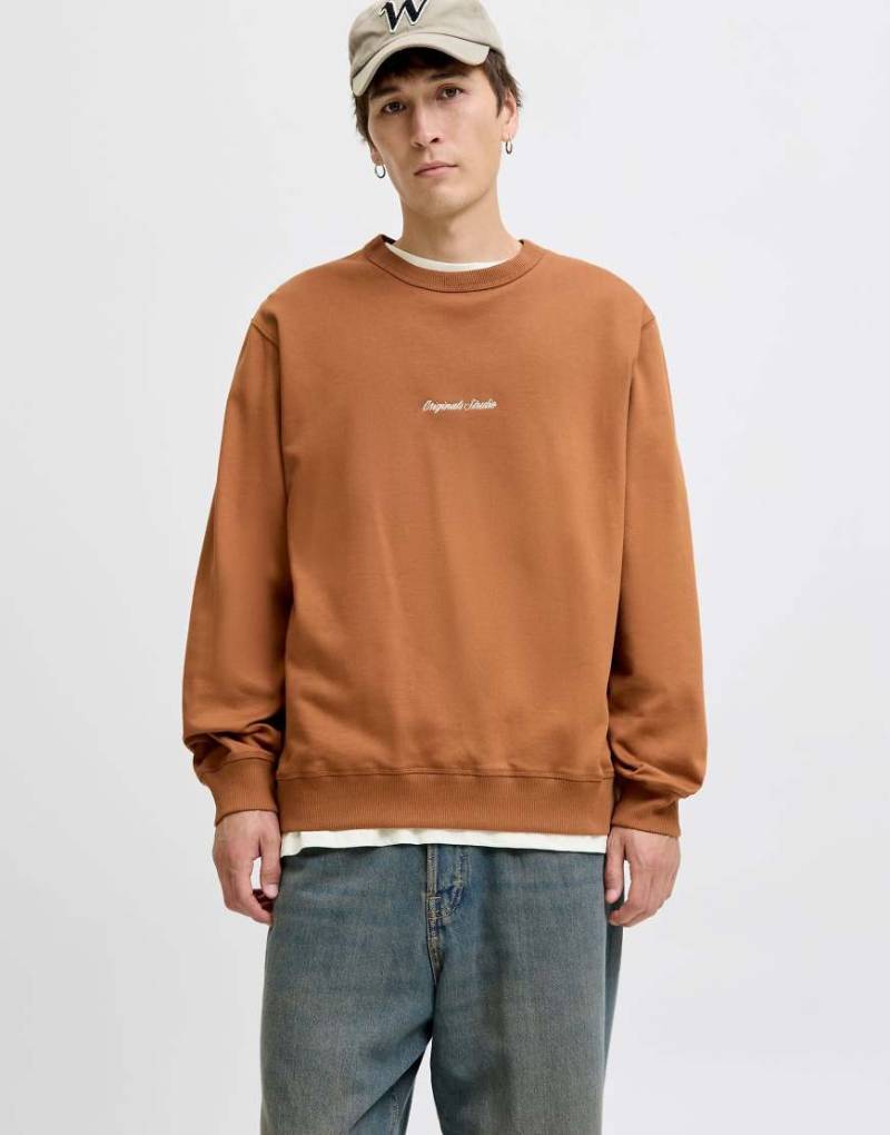 Jack & Jones - Sweatshirt in Argan Oil-Brown von Jack & Jones