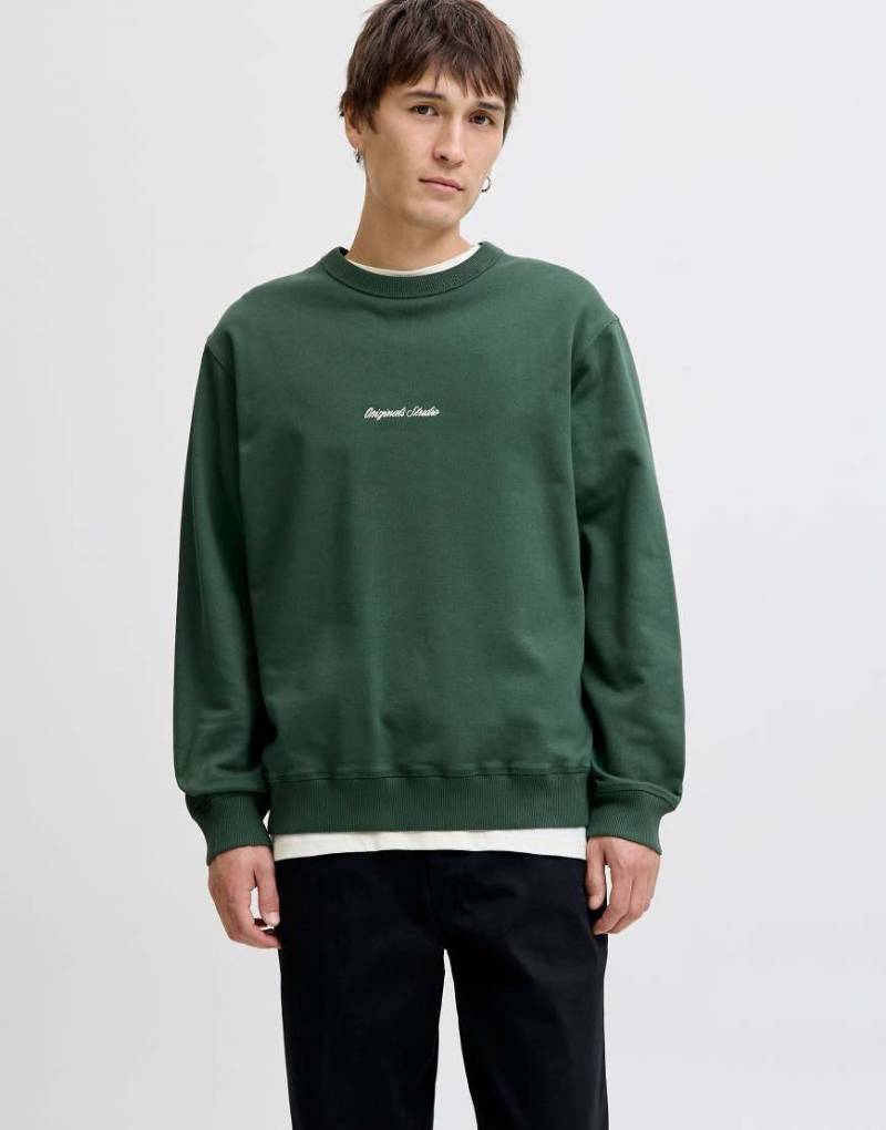 Jack & Jones - Sweatshirt in Mocha Meringue-Grün von Jack & Jones