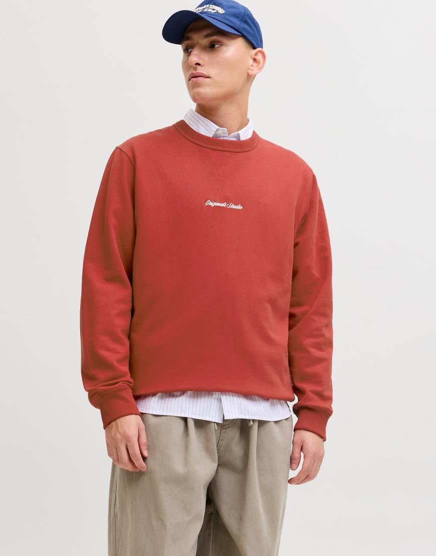 Jack & Jones - Sweatshirt in Tibetan Red-Rot von Jack & Jones