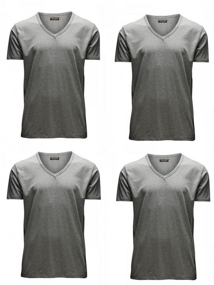 Jack & Jones T-Shirt 4er Pack Jack & Jones Herren T-Shirt (4-tlg) mit Stretch von Jack & Jones