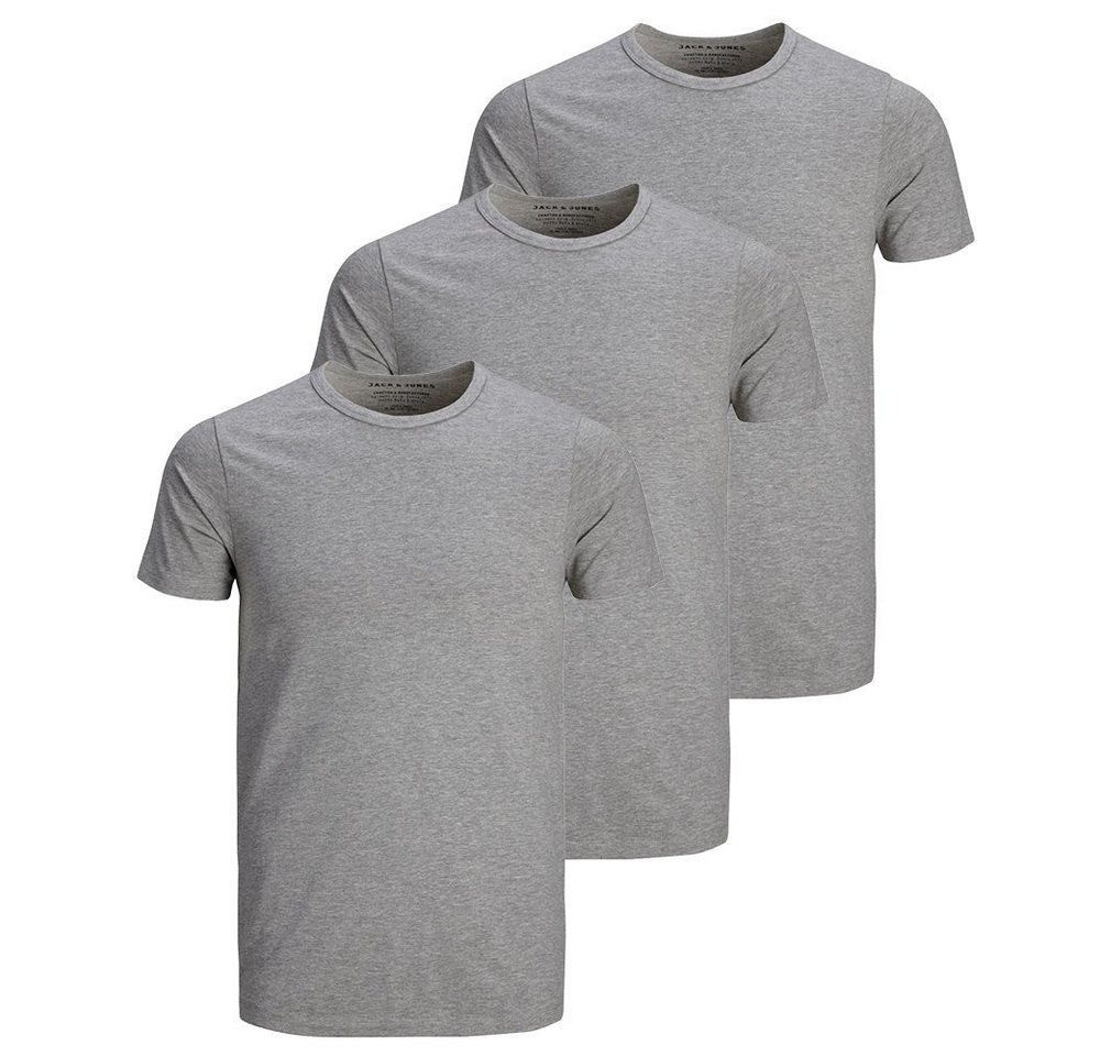 Jack & Jones T-Shirt Herren Basic T-Shirt 3er Pack Rundhals O-Neck Regular Baumwolle Lycra von Jack & Jones