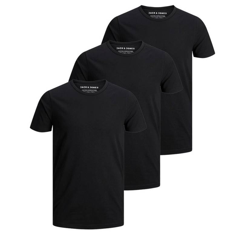 Jack & Jones T-Shirt Herren Basic T-Shirt 3er Pack Rundhals O-Neck Regular Baumwolle Lycra von Jack & Jones