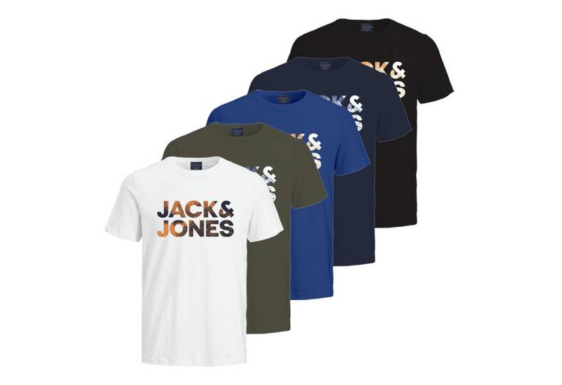 Jack & Jones T-Shirt Herren T-Shirt 5er Pack Baumwolle (Packung, 5er Pack) von Jack & Jones