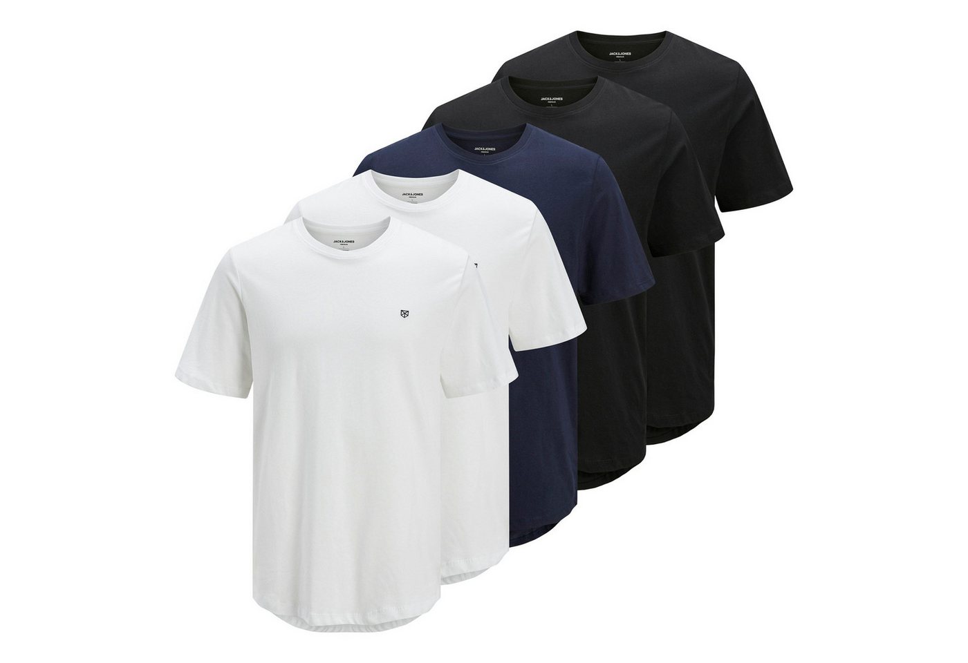 Jack & Jones T-Shirt Herren T-Shirt 5er Pack Baumwolle (Packung, 5er Pack) von Jack & Jones