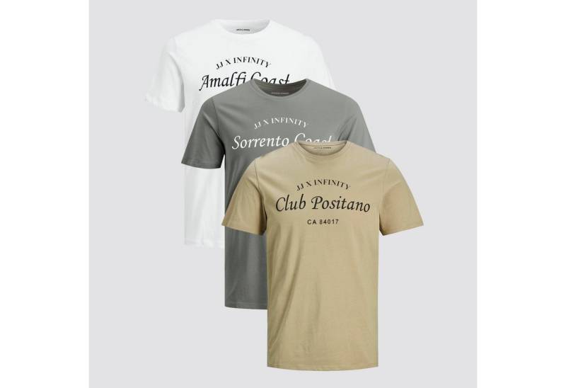 Jack & Jones T-Shirt INFINITY Multipack Herren Rundhals-Ausschnitt Oberteile Crew-Neck von Jack & Jones