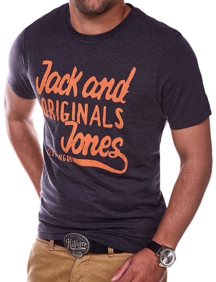 Jack & Jones T-Shirt JJJORCOCOSTEE Herren mit Print O-Neck von Jack & Jones