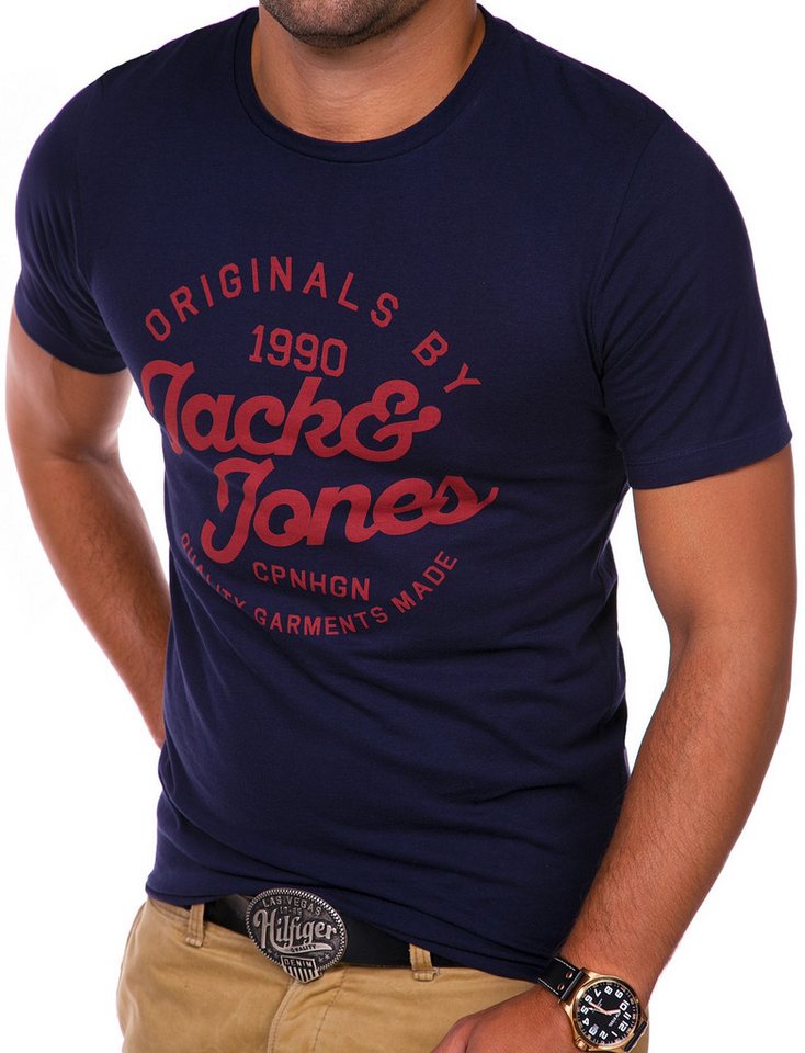 Jack & Jones T-Shirt JJJORMIXTEE Herren mit Print O-Neck von Jack & Jones