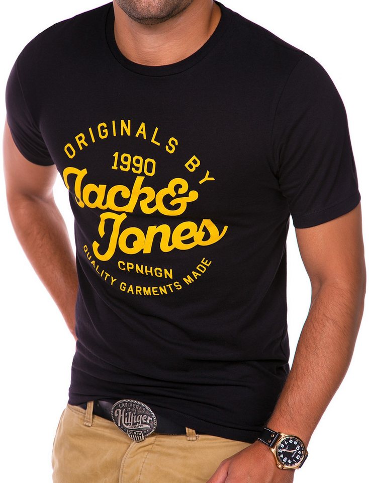 Jack & Jones T-Shirt JJJORMIXTEE Herren mit Print O-Neck von Jack & Jones