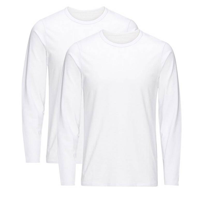Jack & Jones T-Shirt Jack & Jones Herren Langarmshirt 2er Pack Rundhals Longsleeve Basic von Jack & Jones